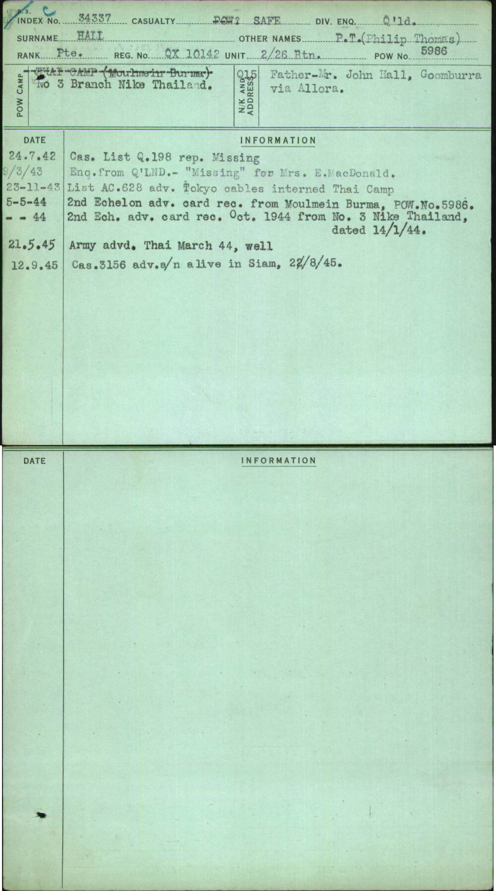 Hall, P T (Philip Thomas), QX10142