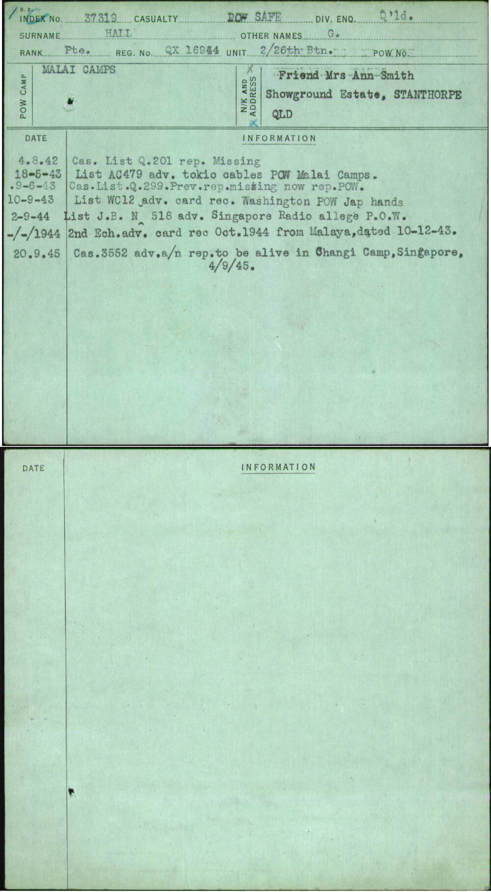 Hall, G, QX16944