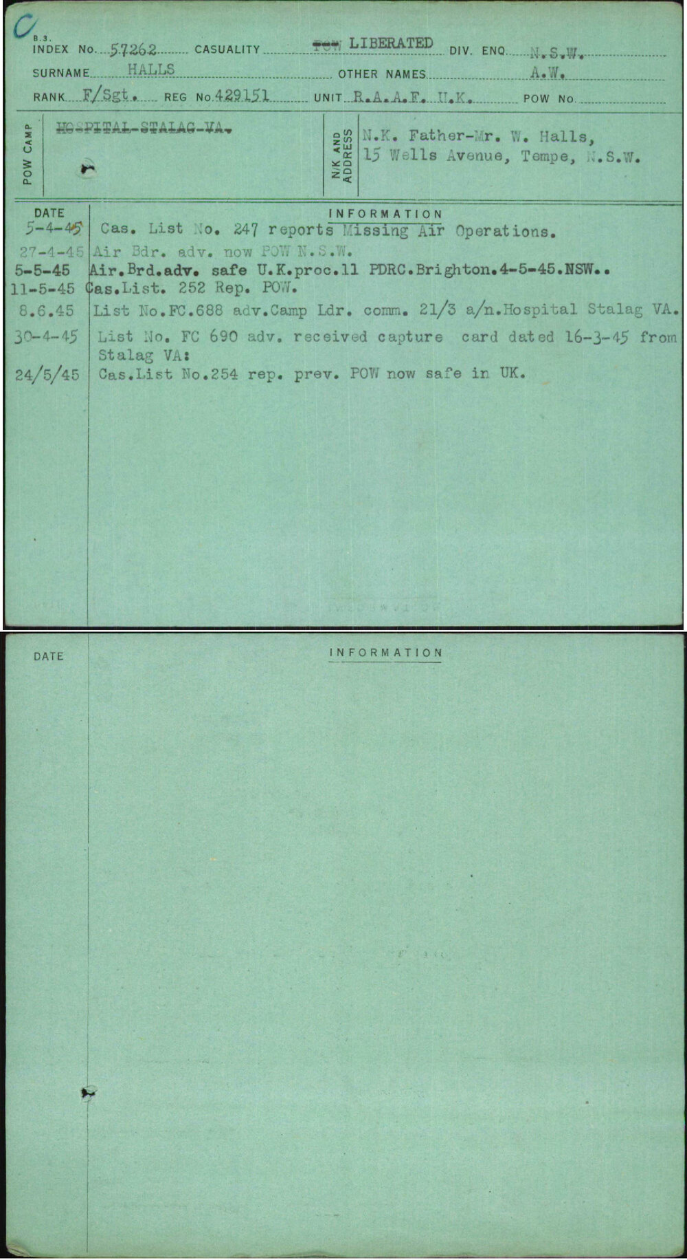 Halls, A W, 429151