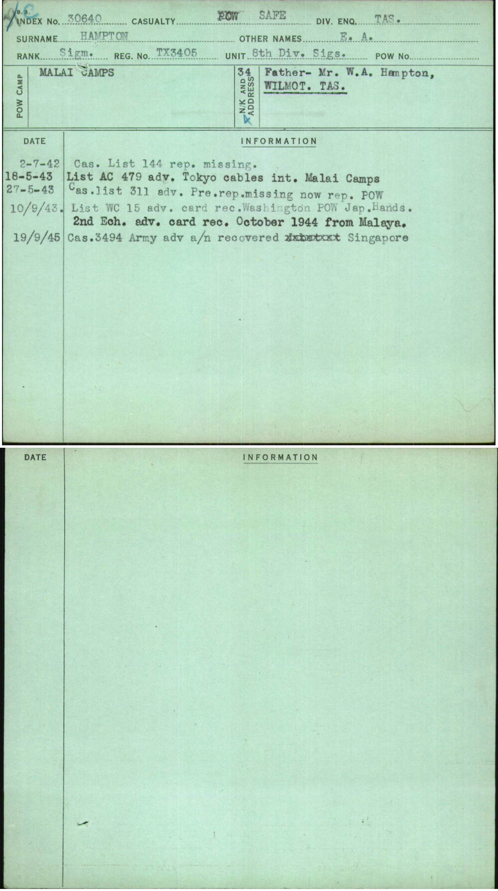 Hampton, E A, TX3405