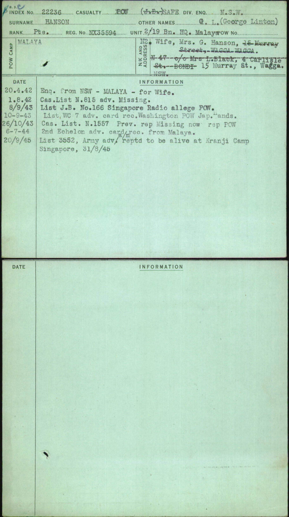 Hanson, G L (George Linton), NX35594