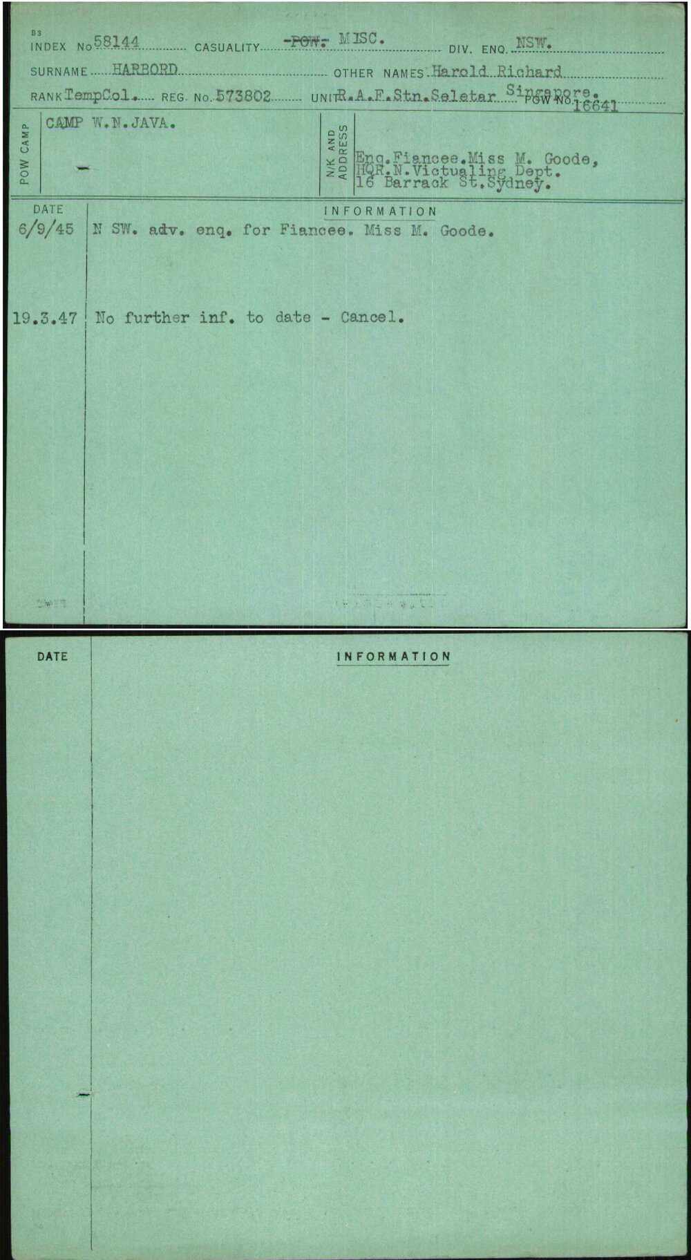 Harbord, Harold Richard, 573802