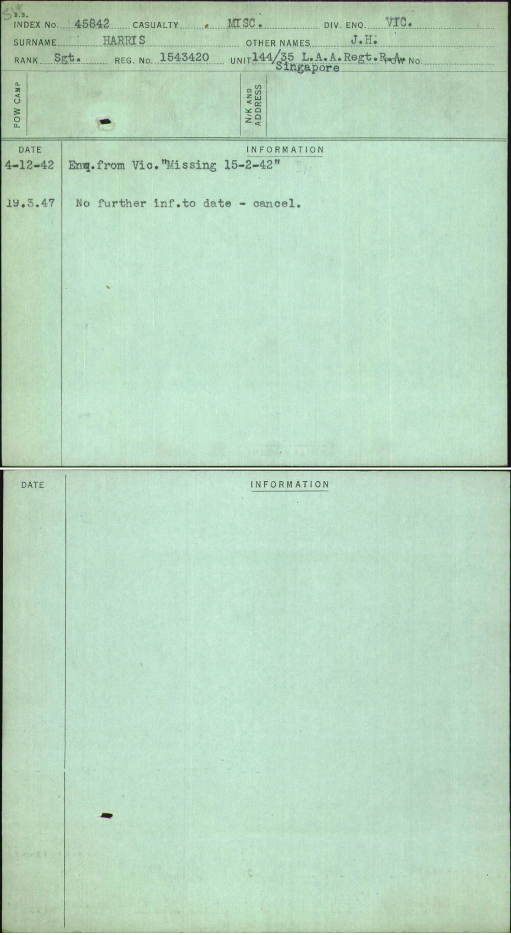 Harris, J H, 1543420