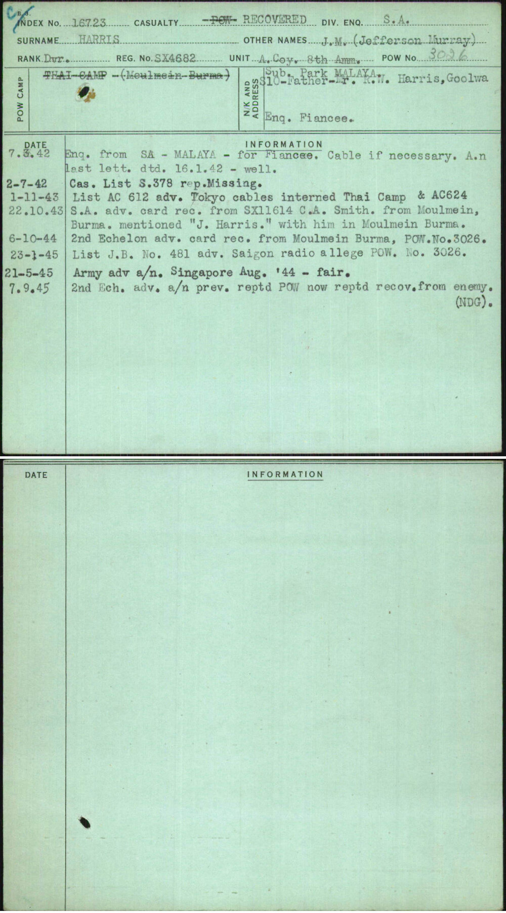 Harris, J M (Jefferson Murray), SX4682
