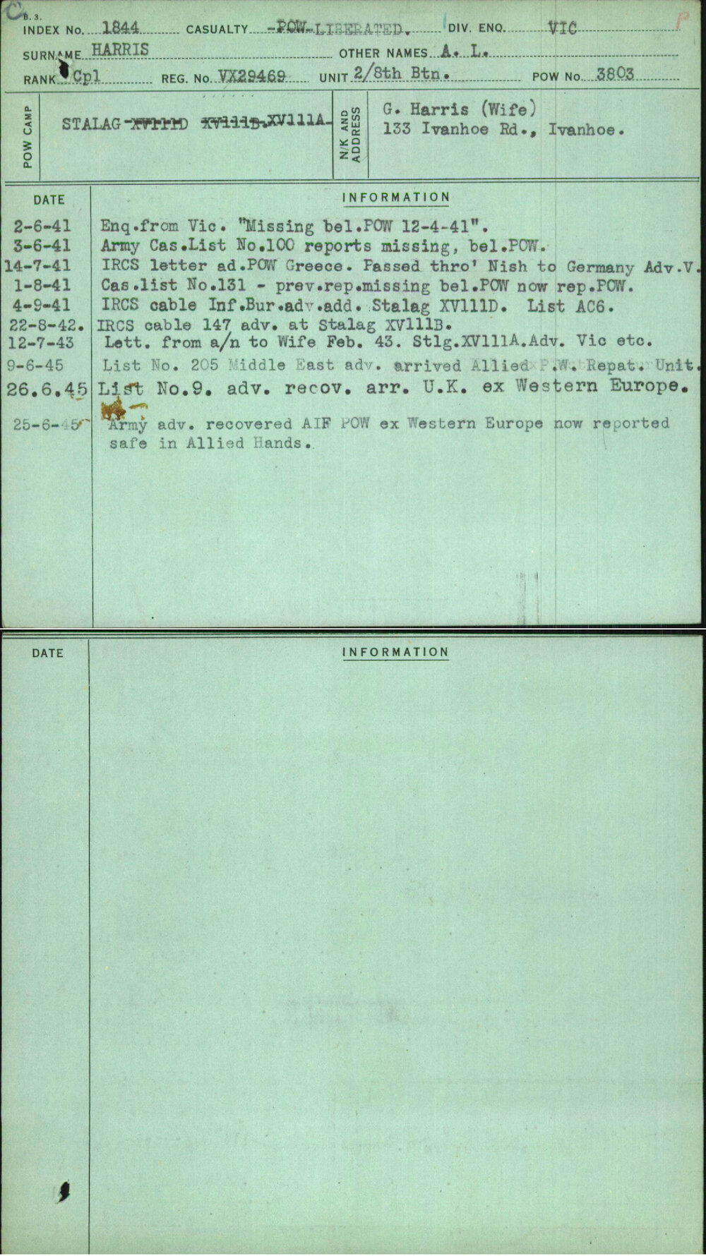 Harris, A L, VX29469