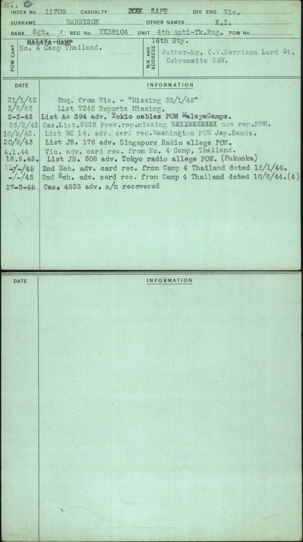 Harrison, K I, VX38104