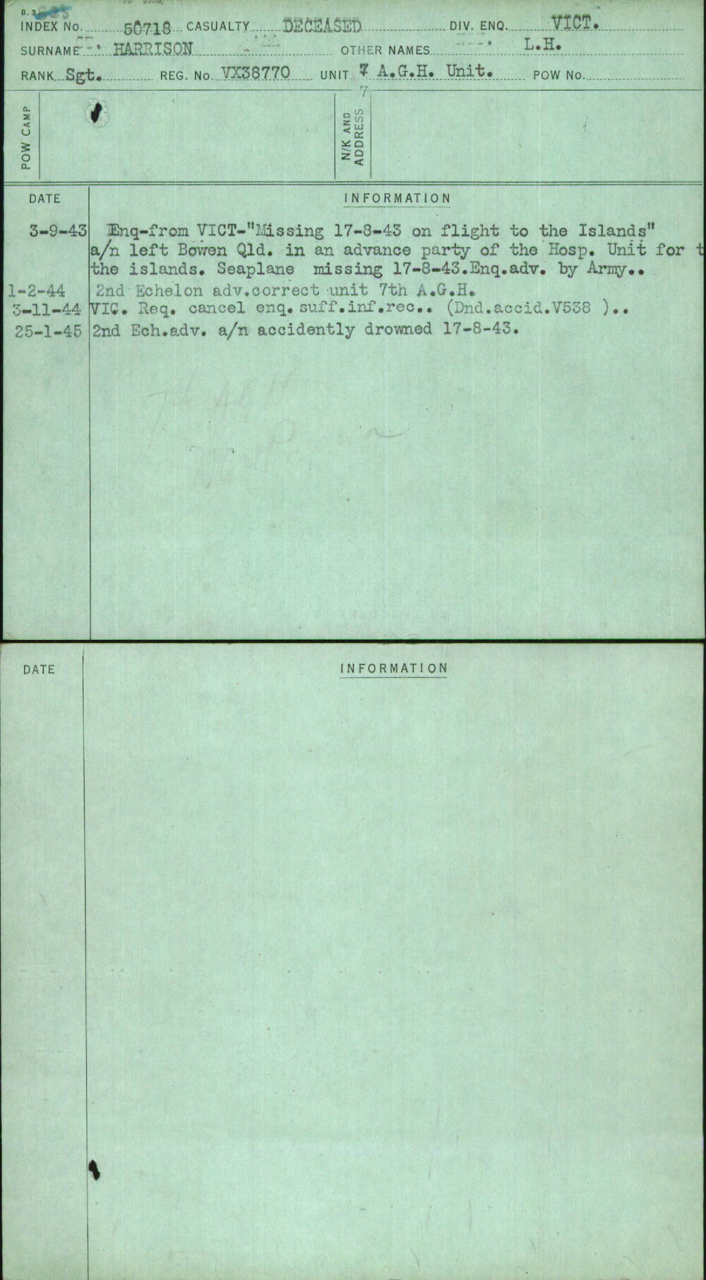 Harrison, L H, VX38770