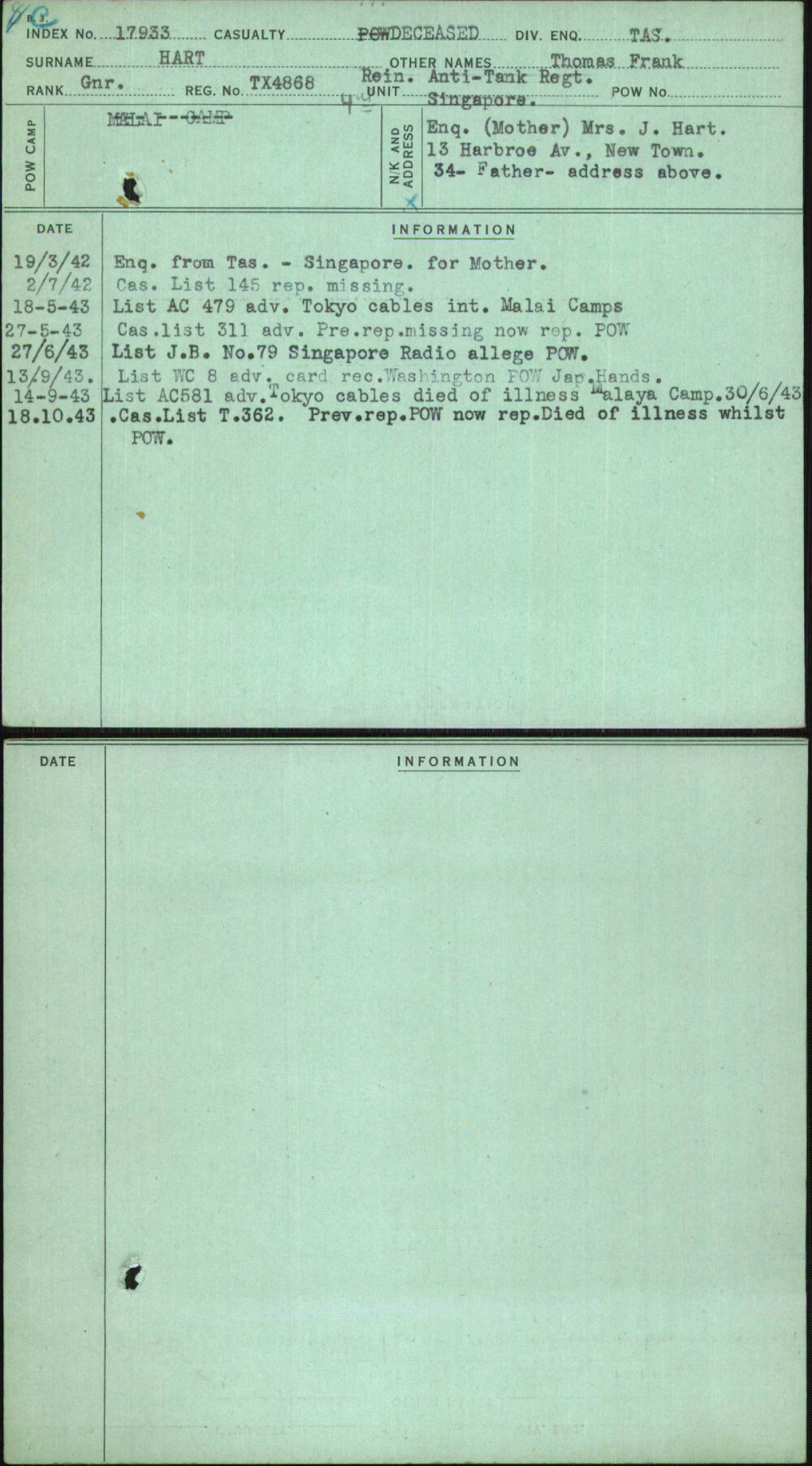 Hart, Thomas Frank, TX4868