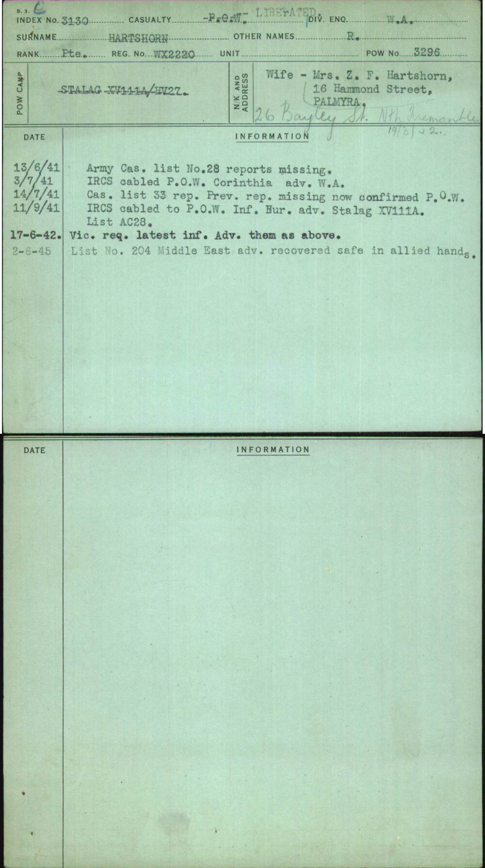 Hartshorn, R, WX2220