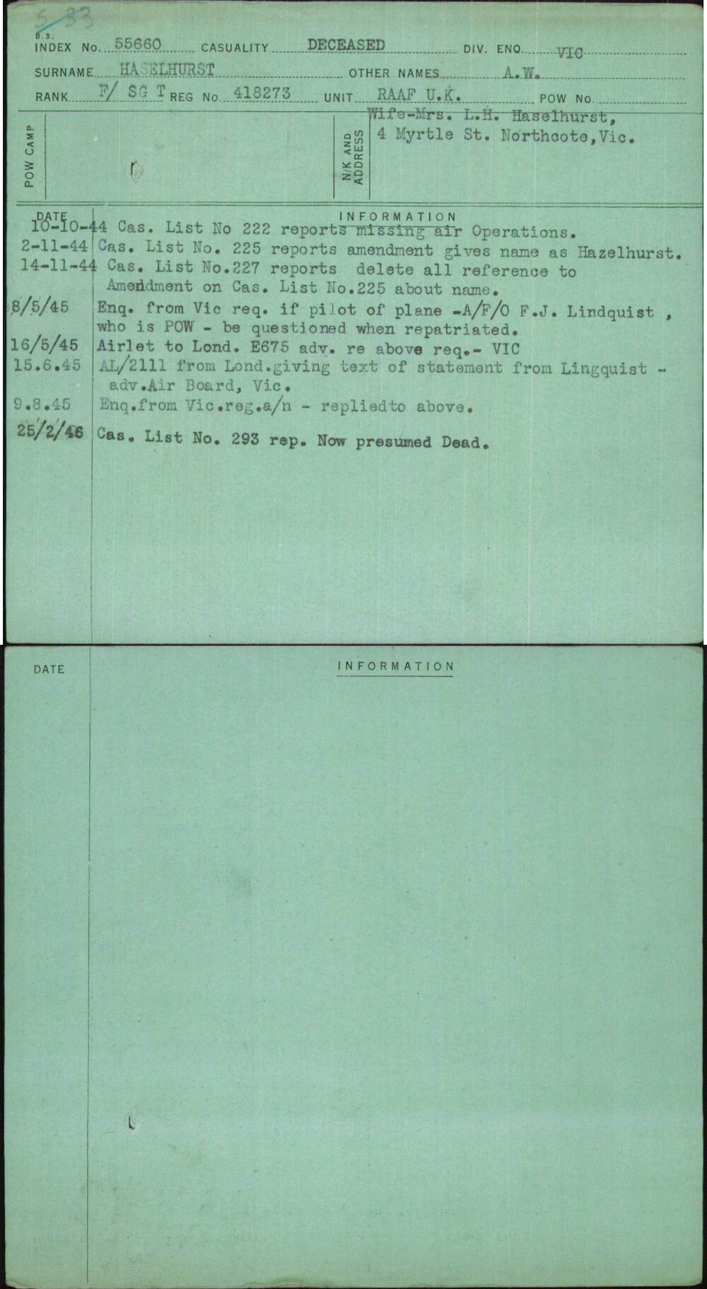 Haselhurst, A W, 418273
