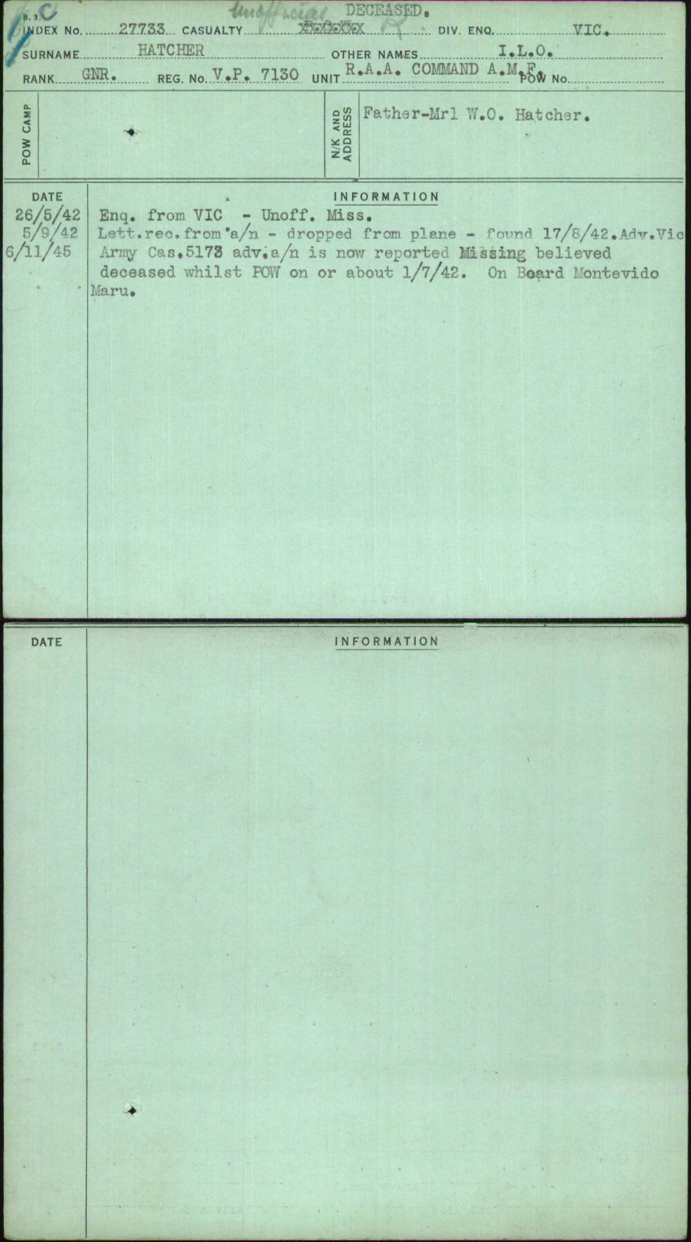 Hatcher, I L O, Vp7130