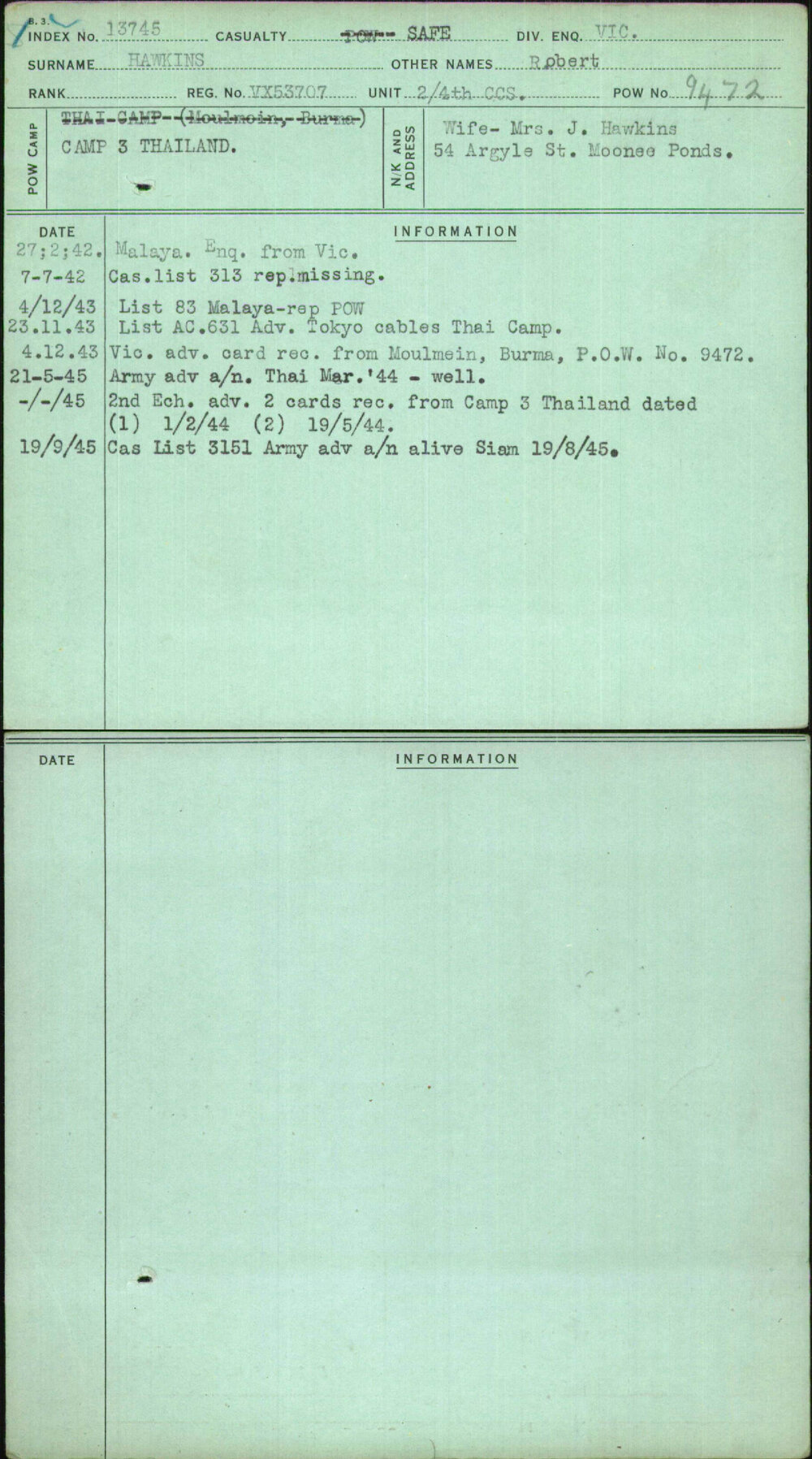 Hawkins, Robert, VX53707