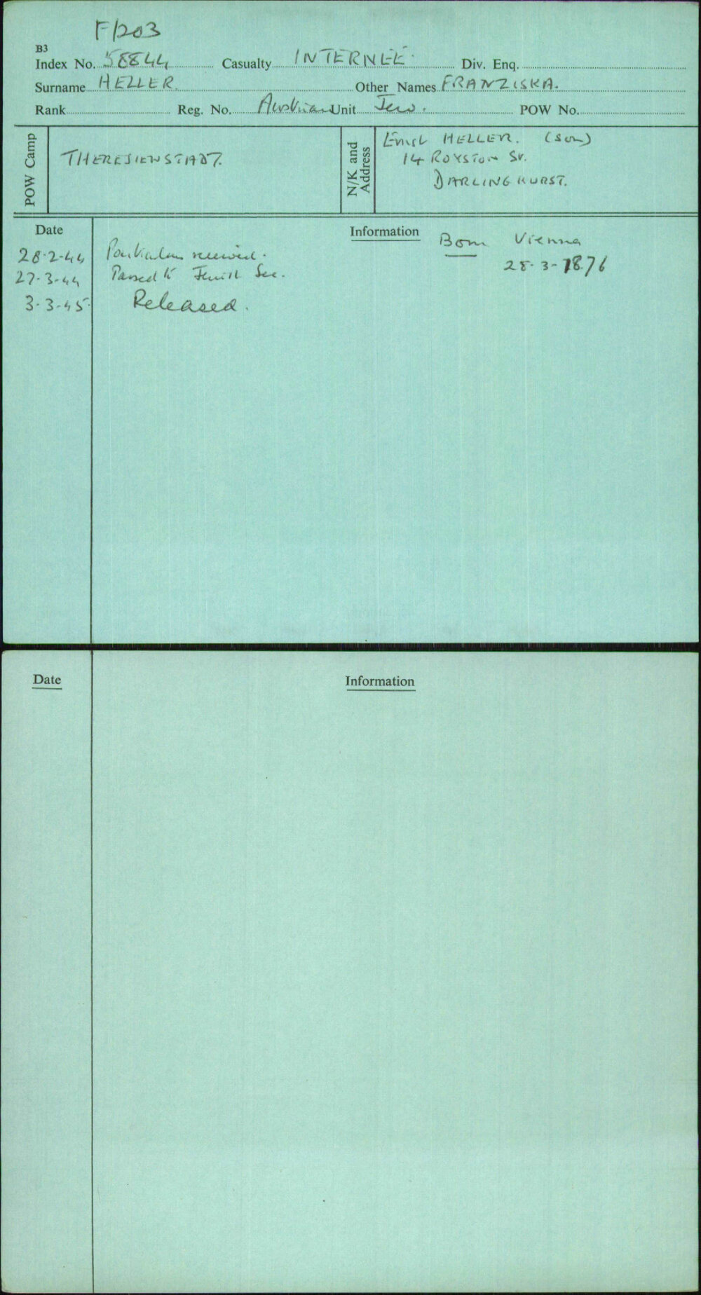 Heller, Franziska, Austrian