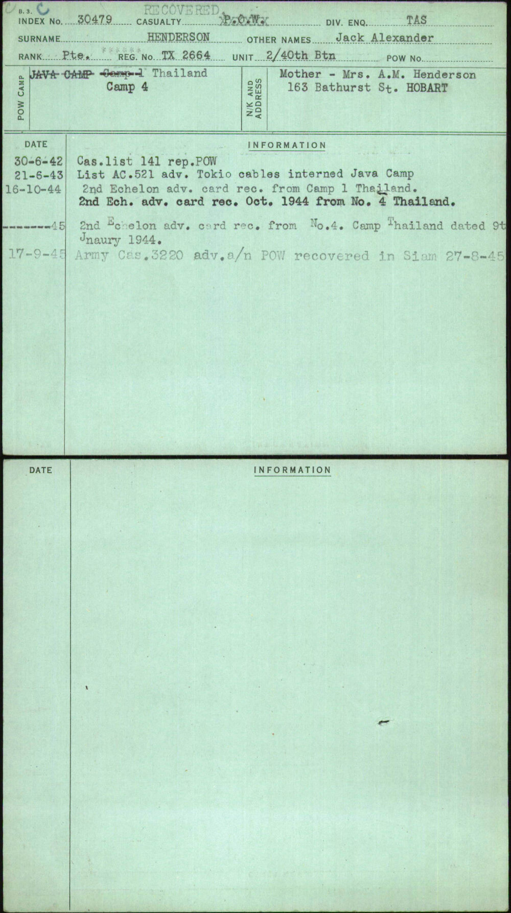 Henderson, Jack Alexander, TX2664