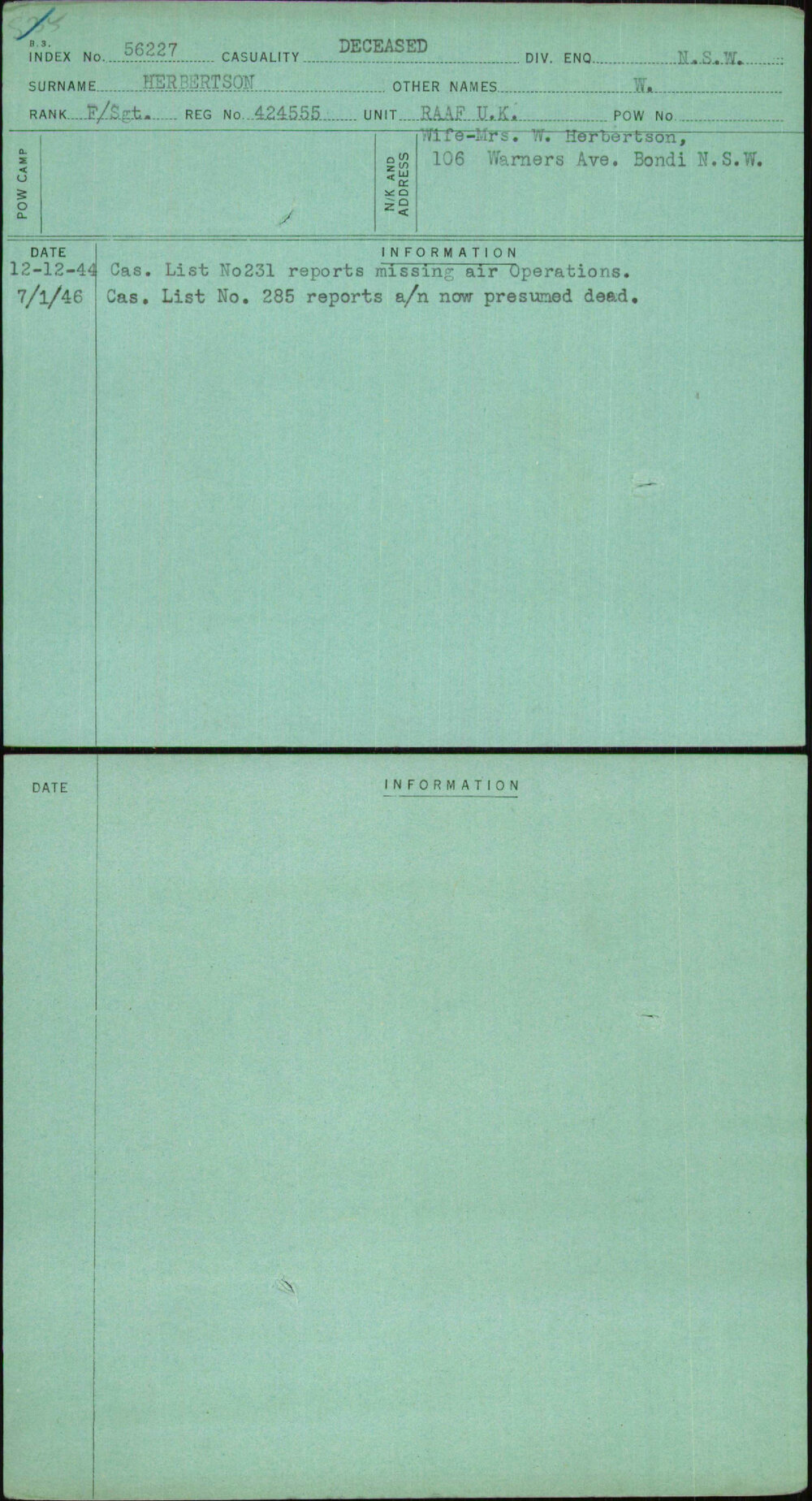 Herbertson, W, 424555