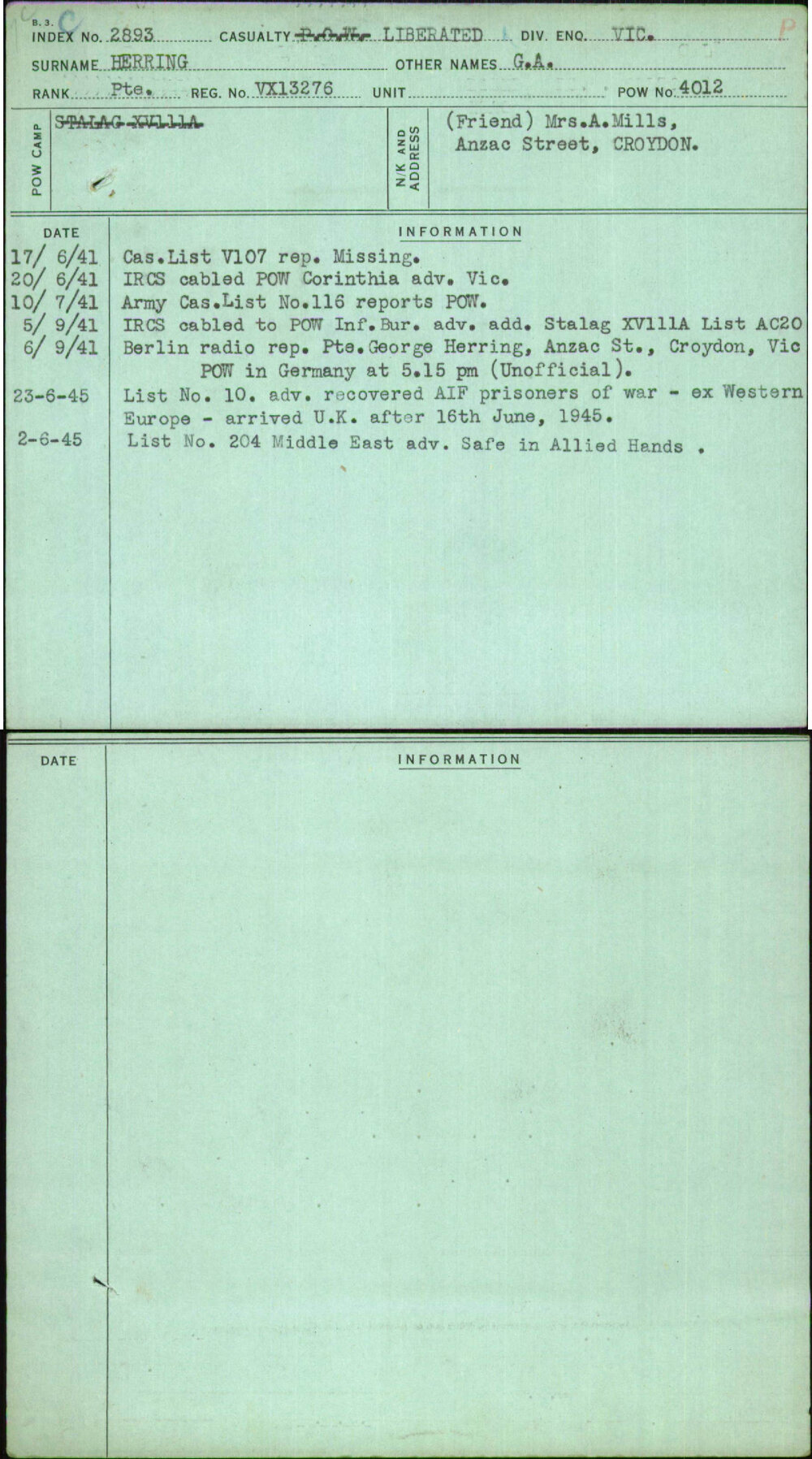 Herring, G A, VX13276