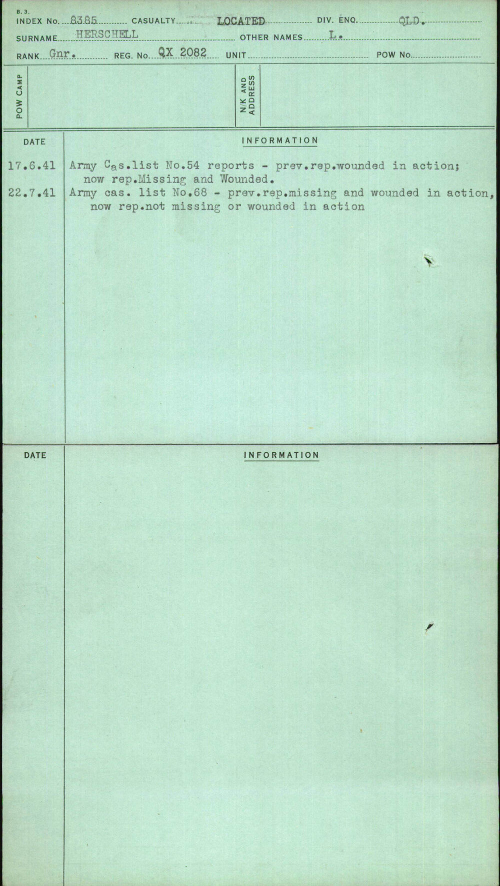 Herschell, L, QX2082