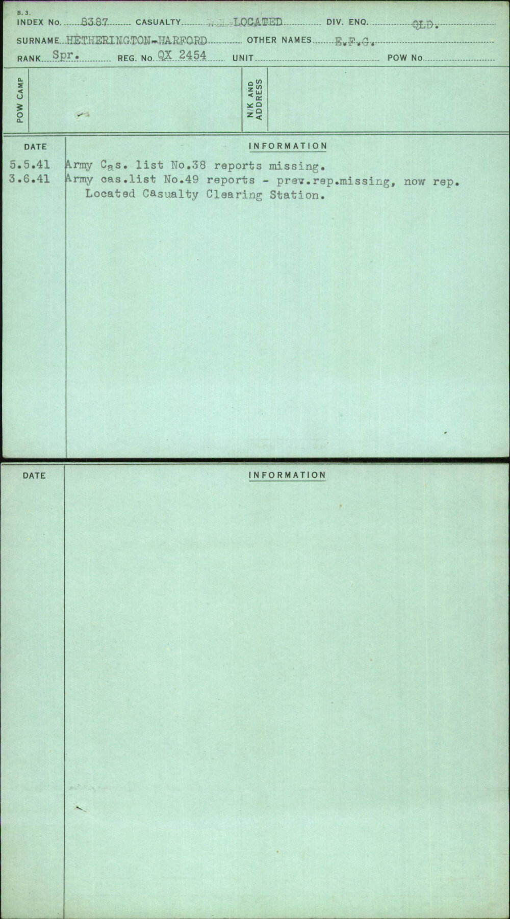 Hetherington-Harford, E F G, QX2454