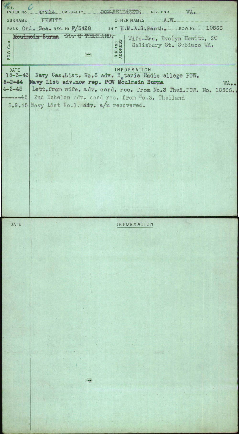 Hewitt, A W, F-3428