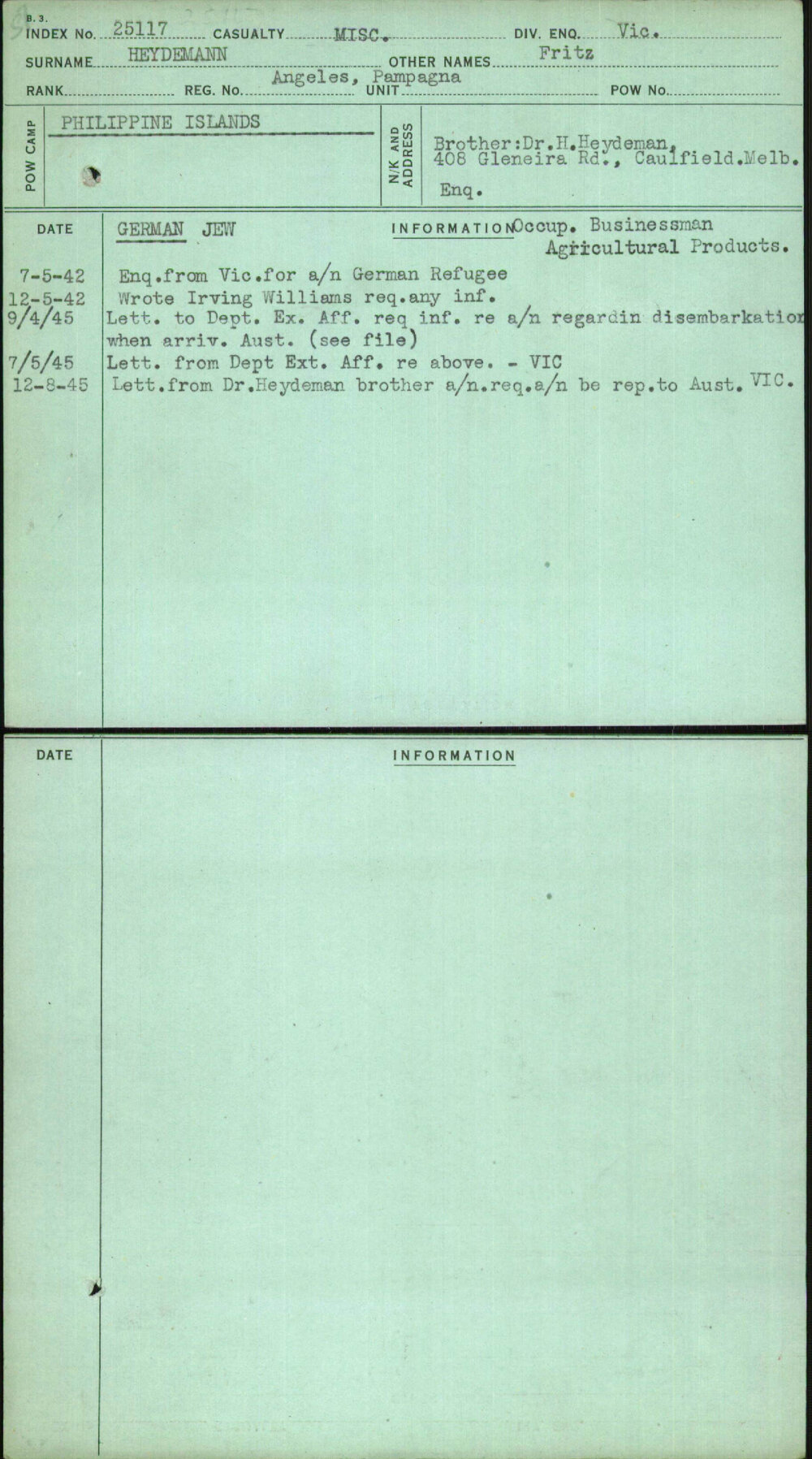 Heydemann, Fritz, Angeles Pampagna