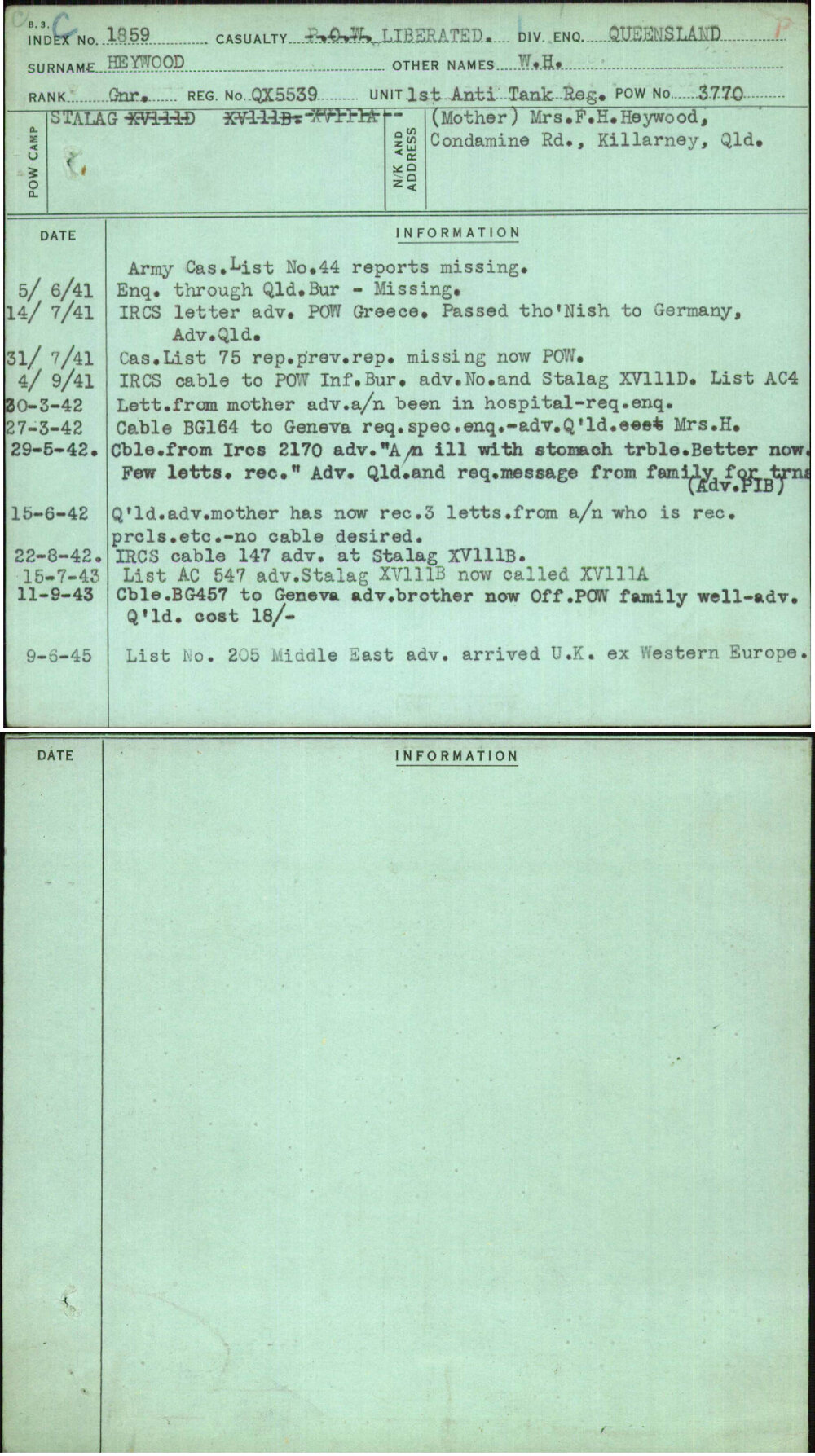 Heywood, W H, QX5539