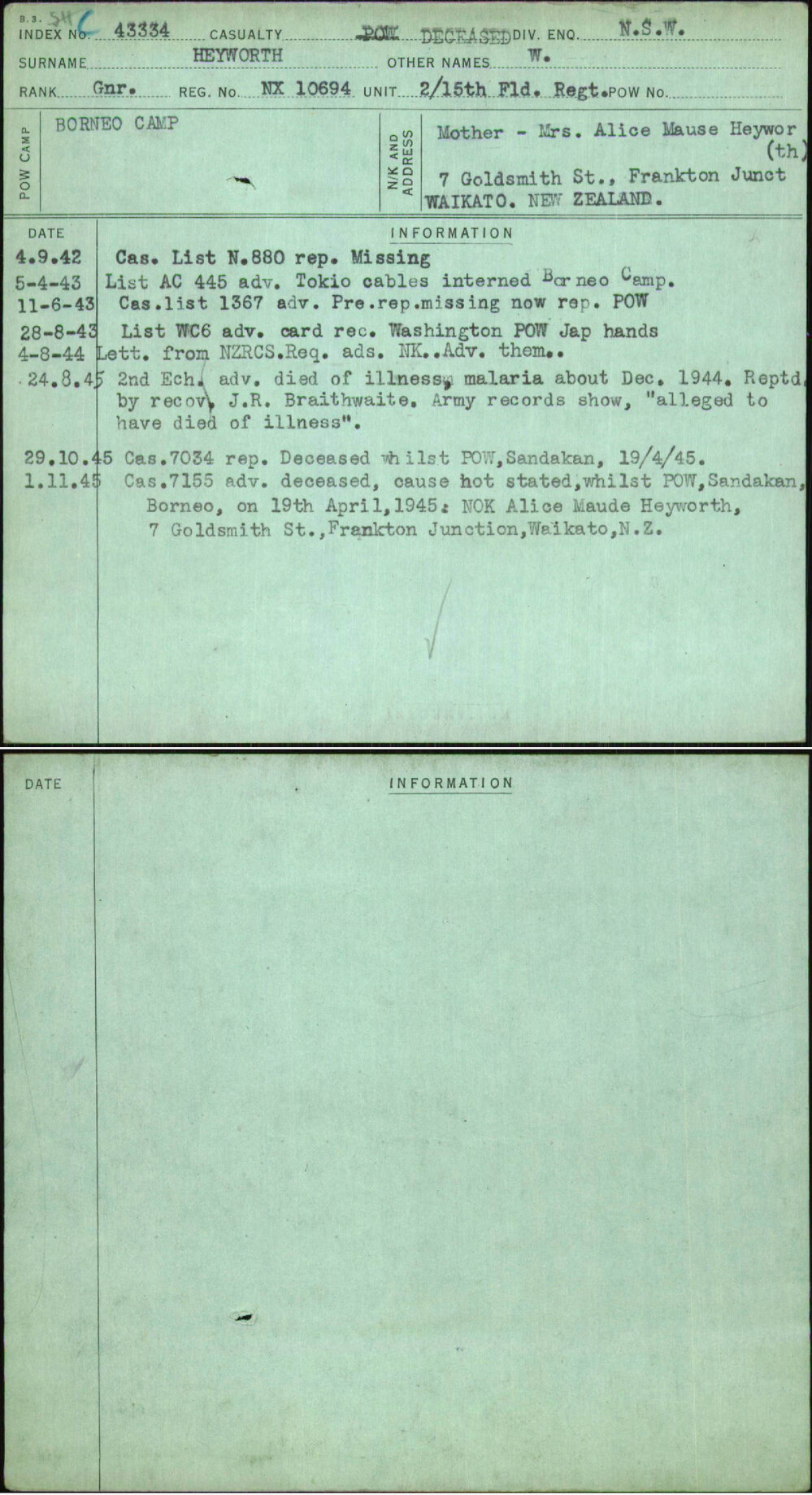 Heyworth, W, NX10694