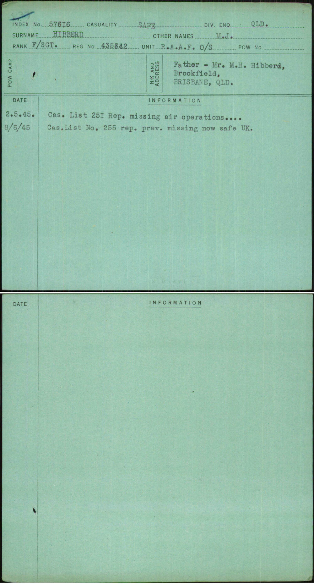 Hibberd, M J, 435342