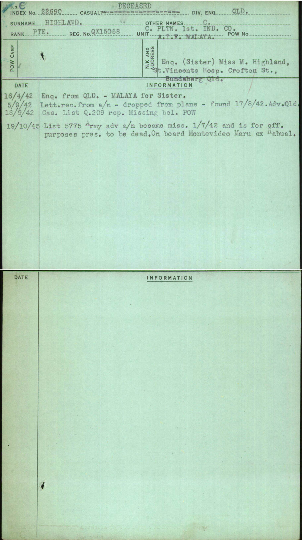 Highland, C, QX15058