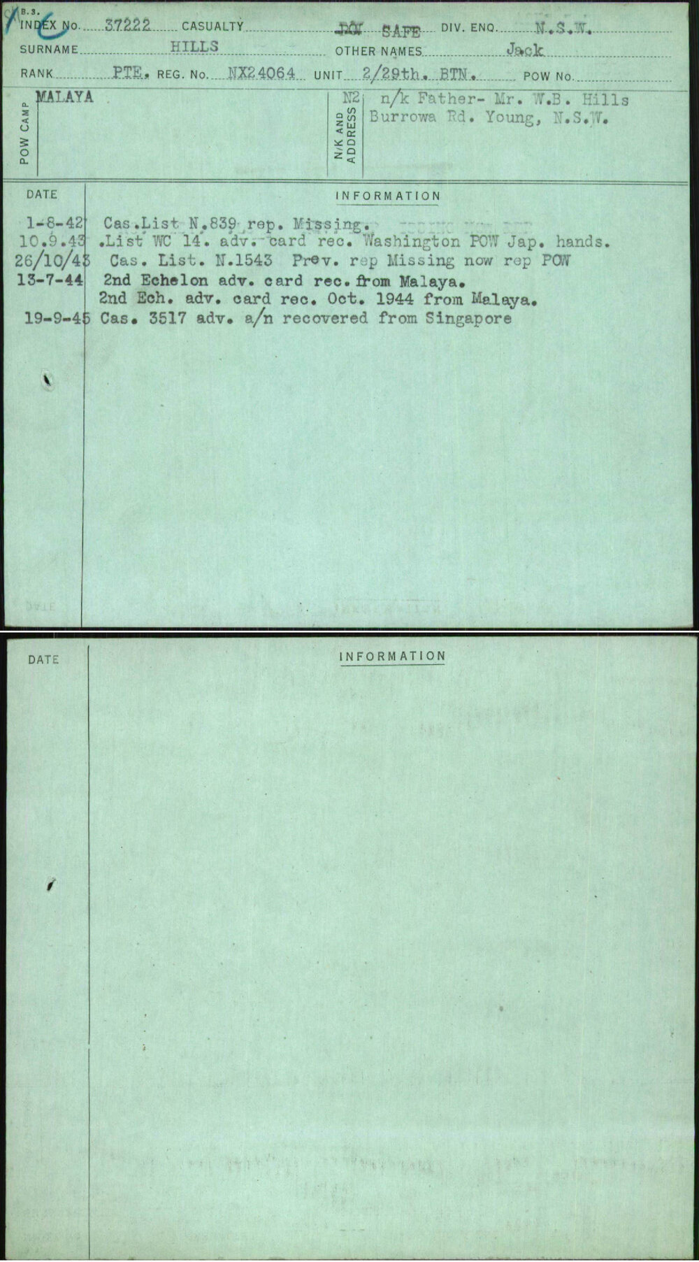 Hills, Jack, NX24064