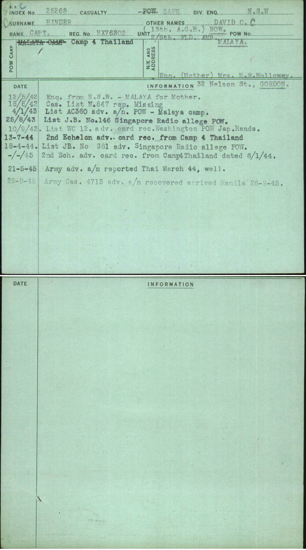 Hinder, David C C, NX76302