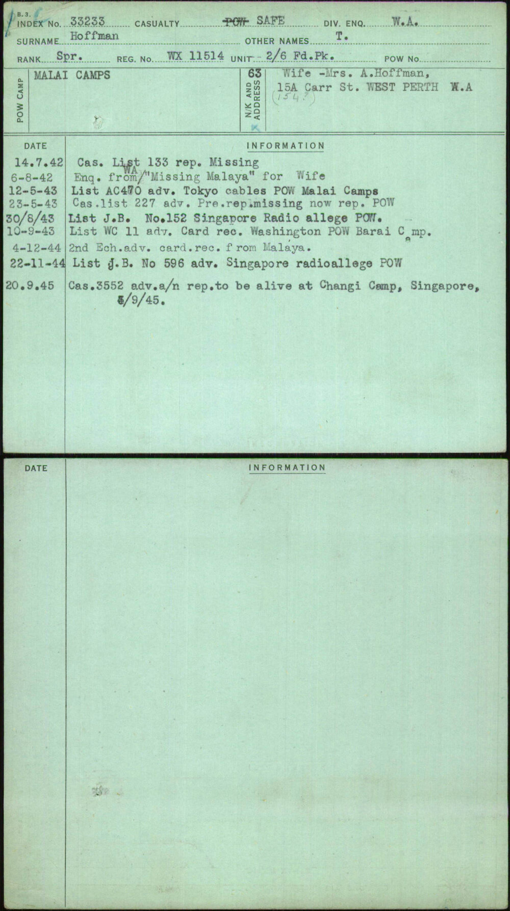 Hoffman, T, WX11514