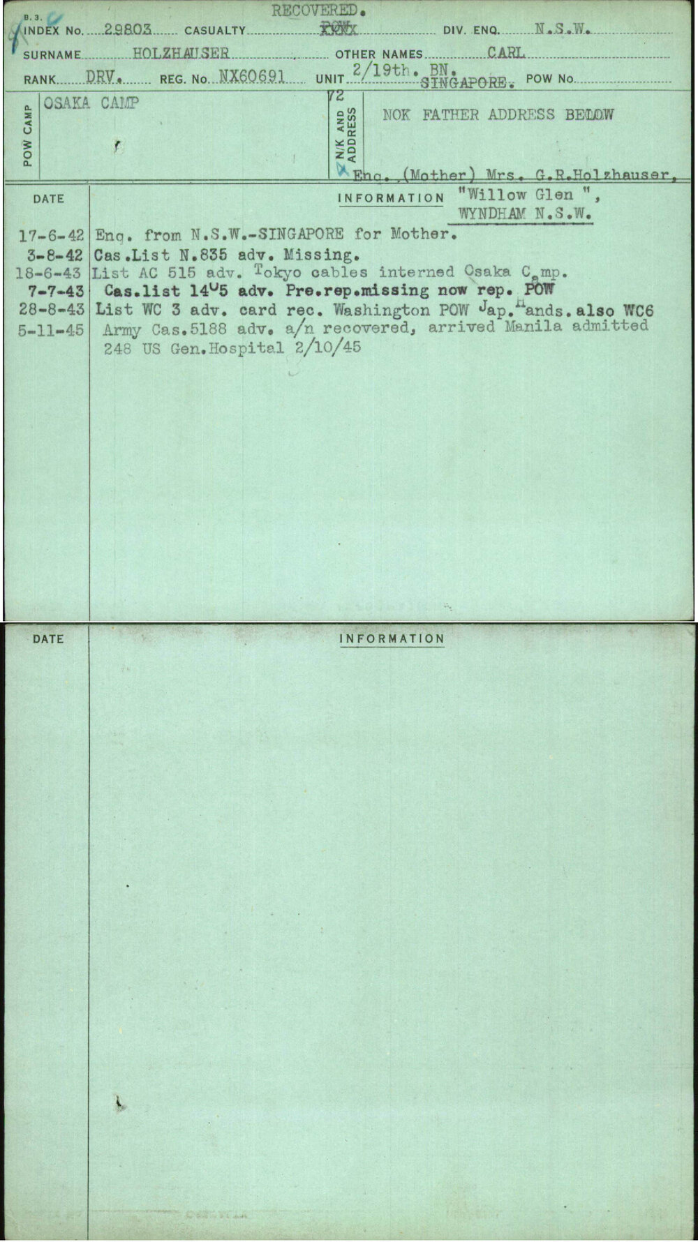 Holzhauser, Carl, NX60691