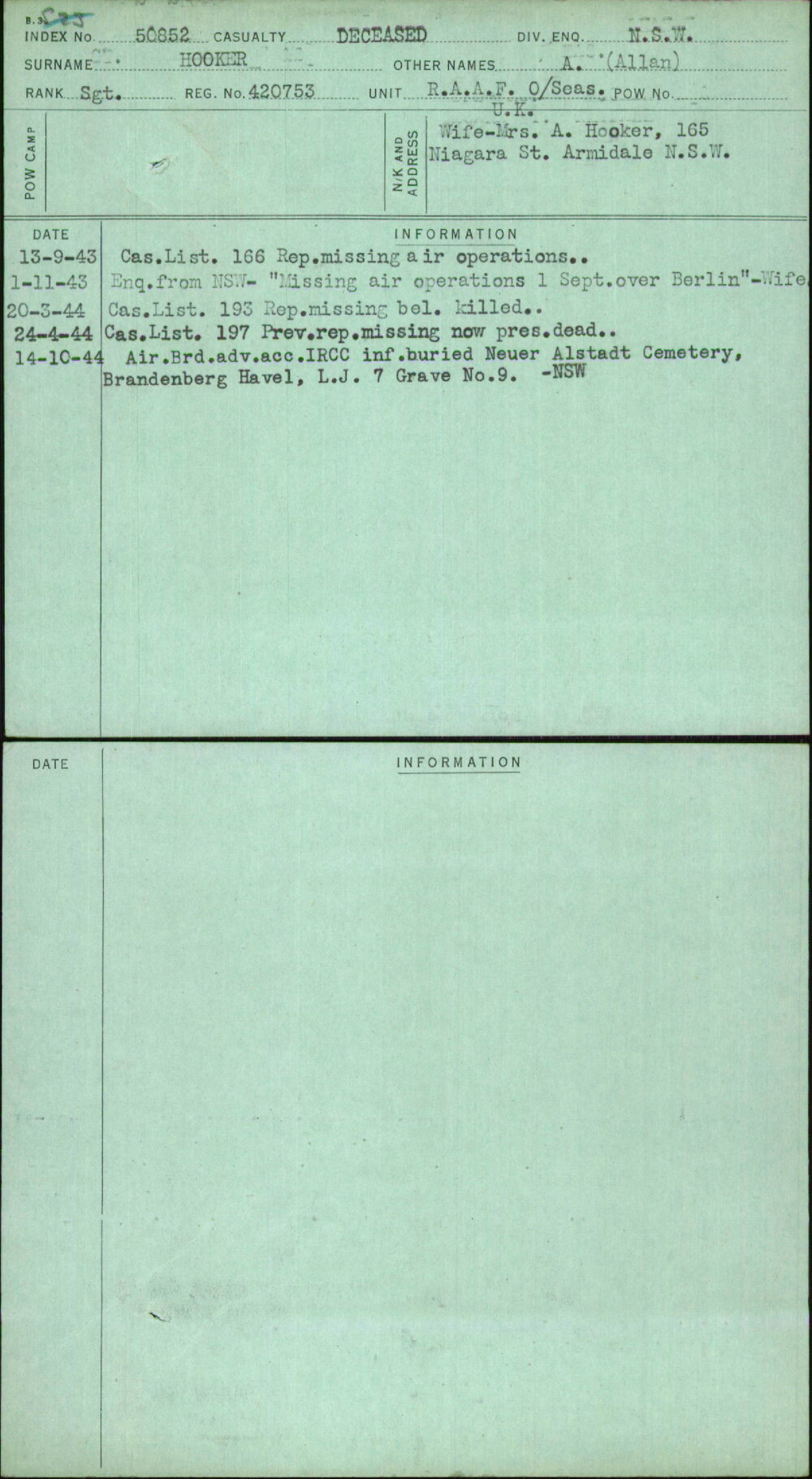 Hooker, A (Allan), 420753