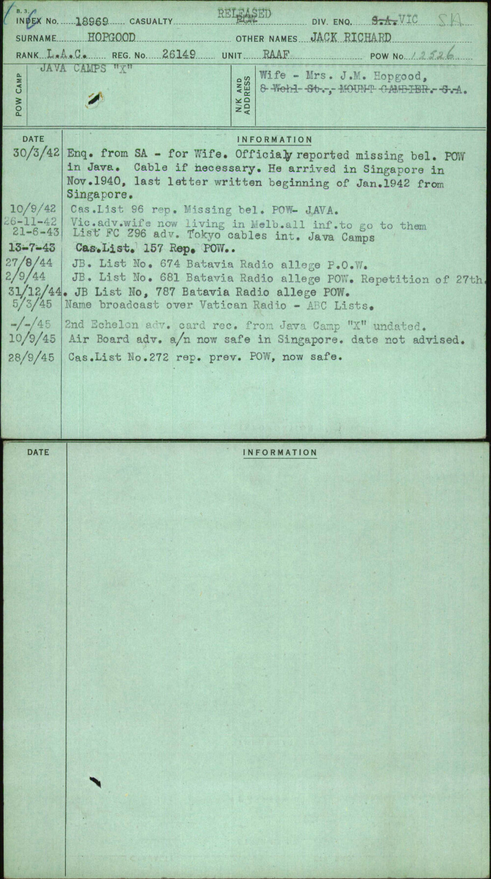 Hopgood, Jack Richard, 26149