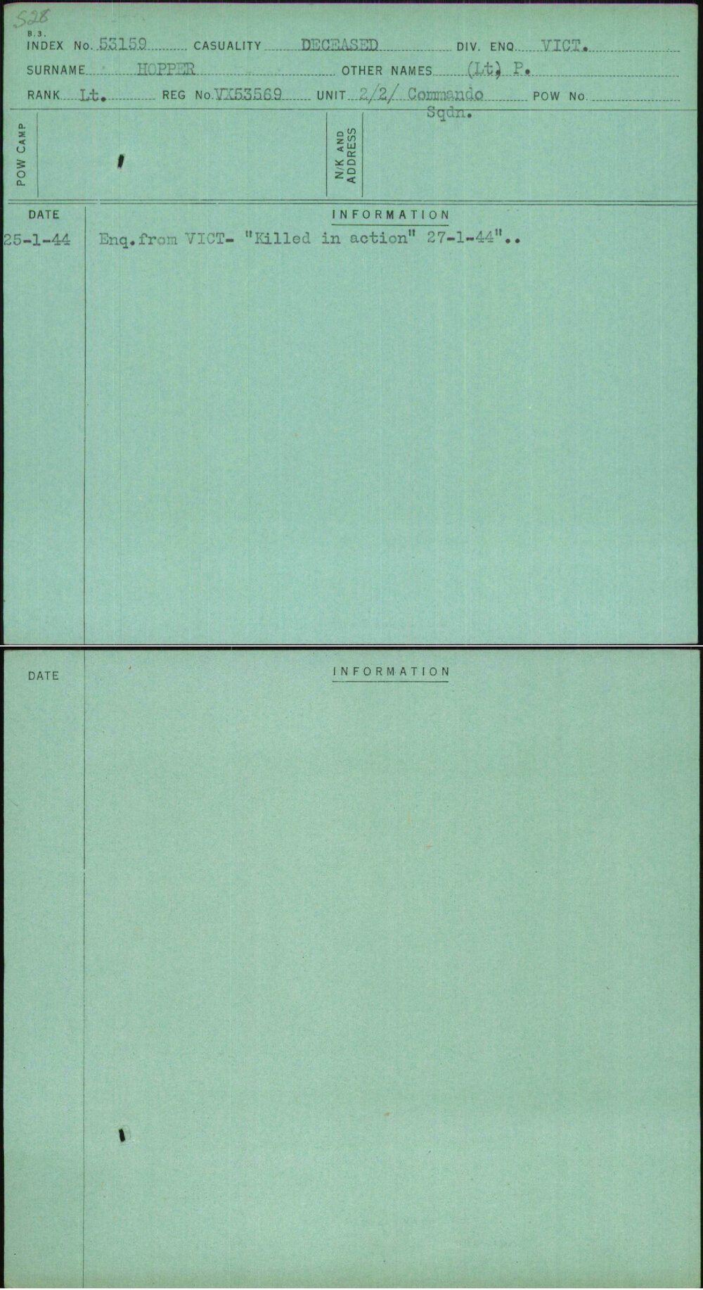 Hopper, (Lt) P, VX53569