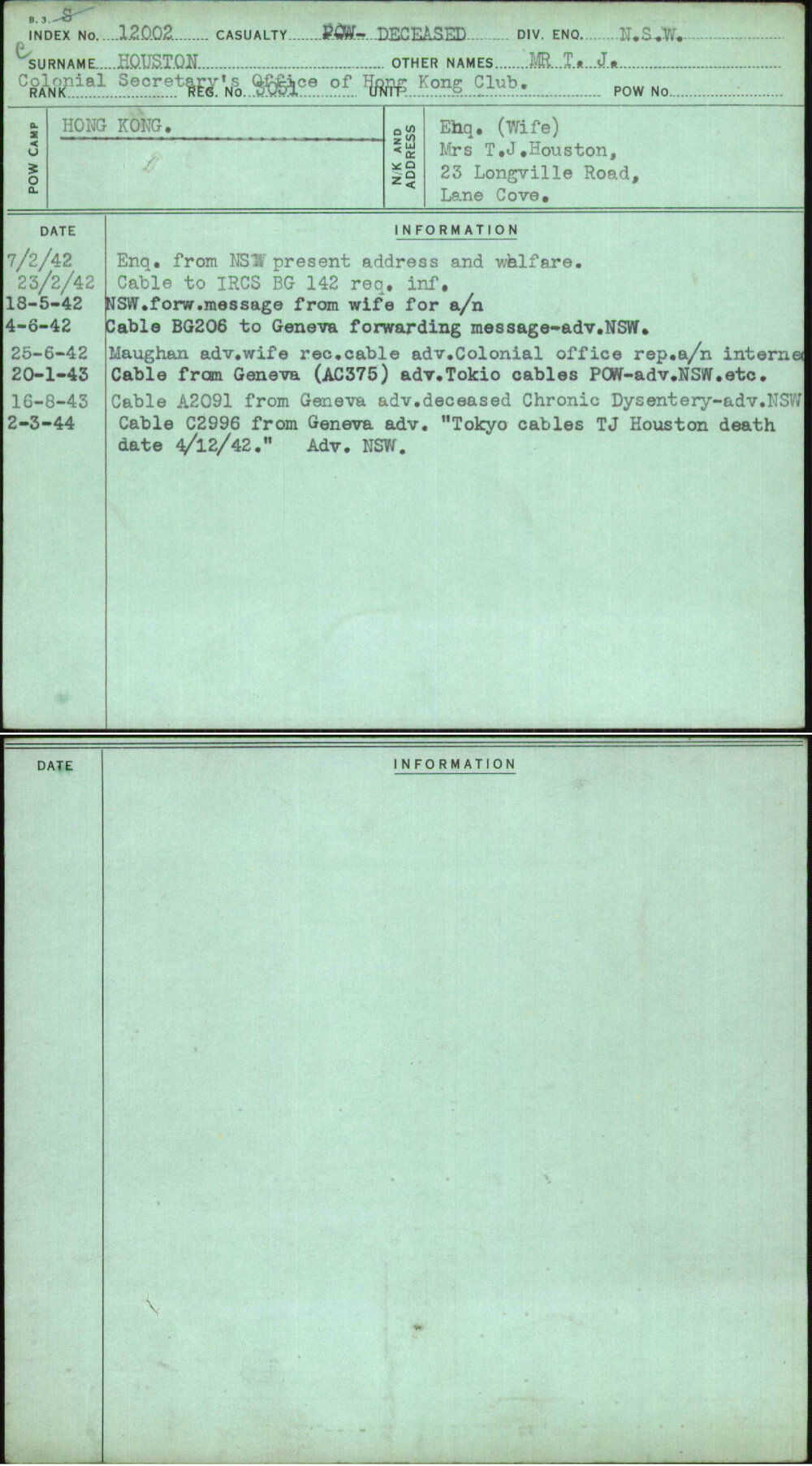 Houston, Mr T J, 3051