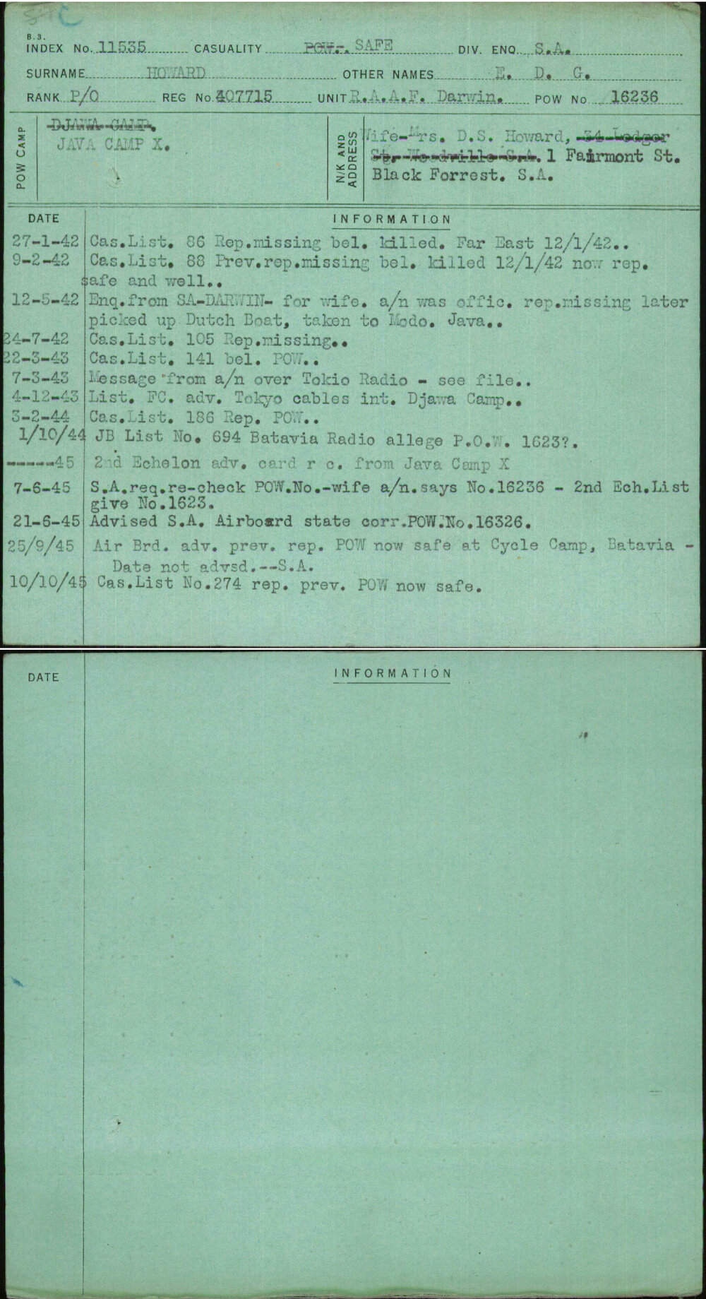 Howard, E D G, 407715