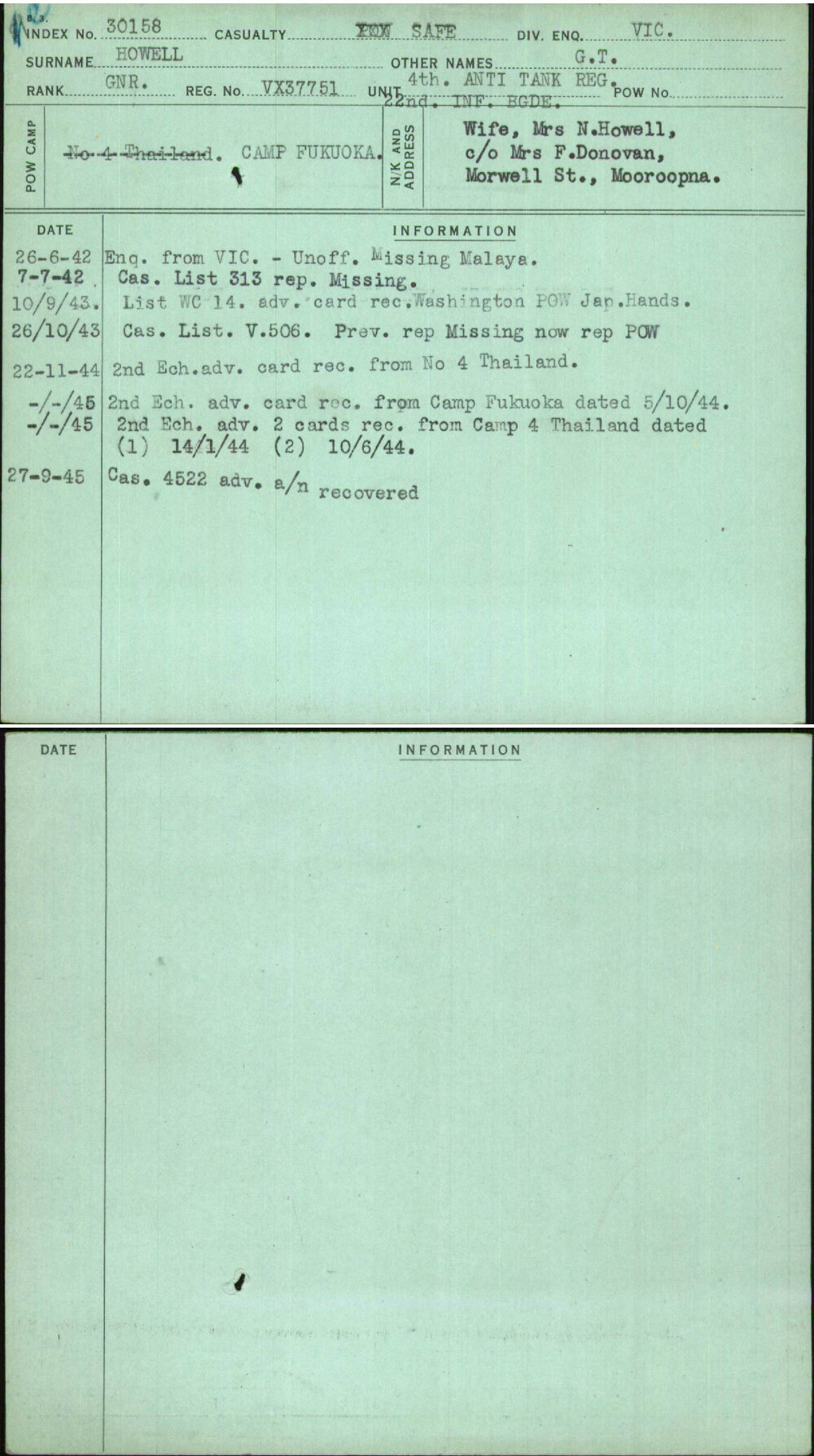 Howell, G T, VX37751