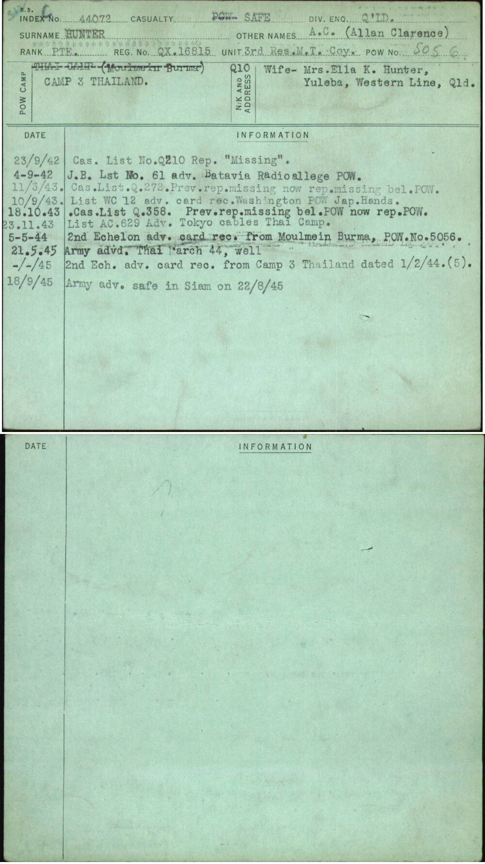 Hunter, A C (Allan Clarence), QX16815