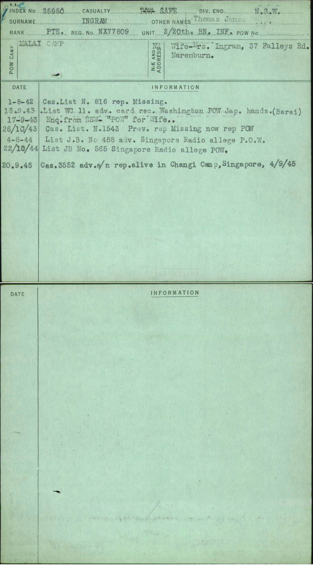 Ingram, Thomas James, NX77809