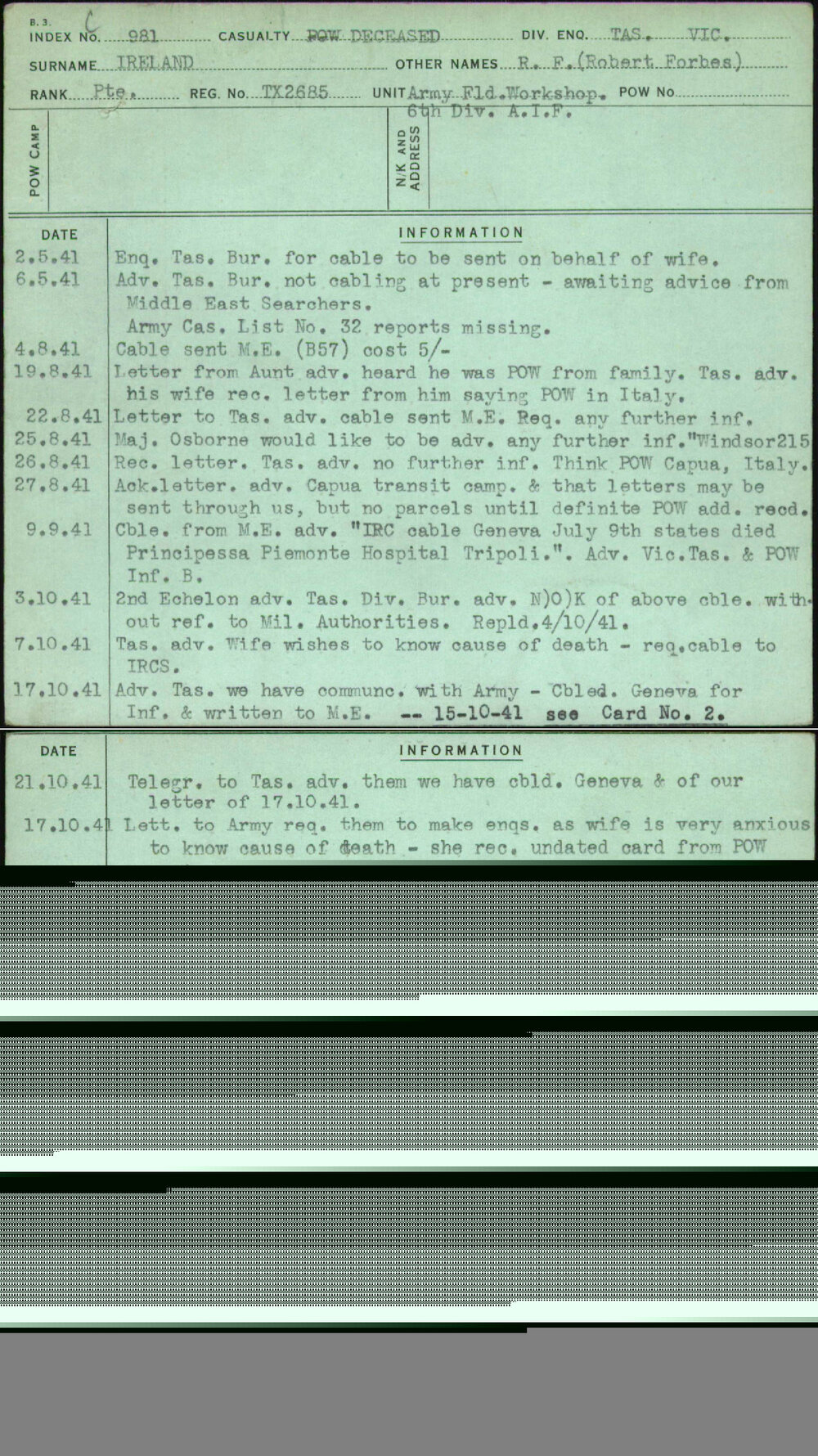 Ireland, R F (Robert Forbes), TX2685