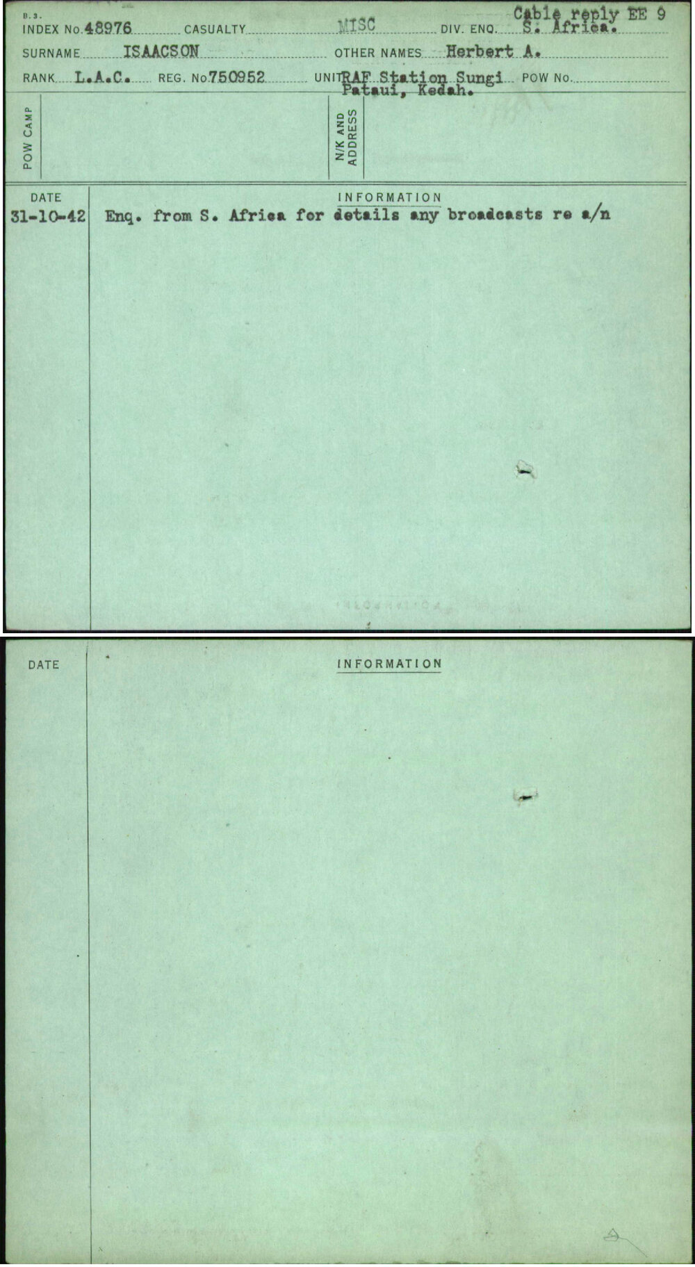 Isaacson, Herbert A, 750952