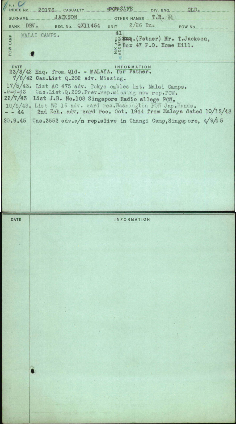 Jackson, T R, QX11454