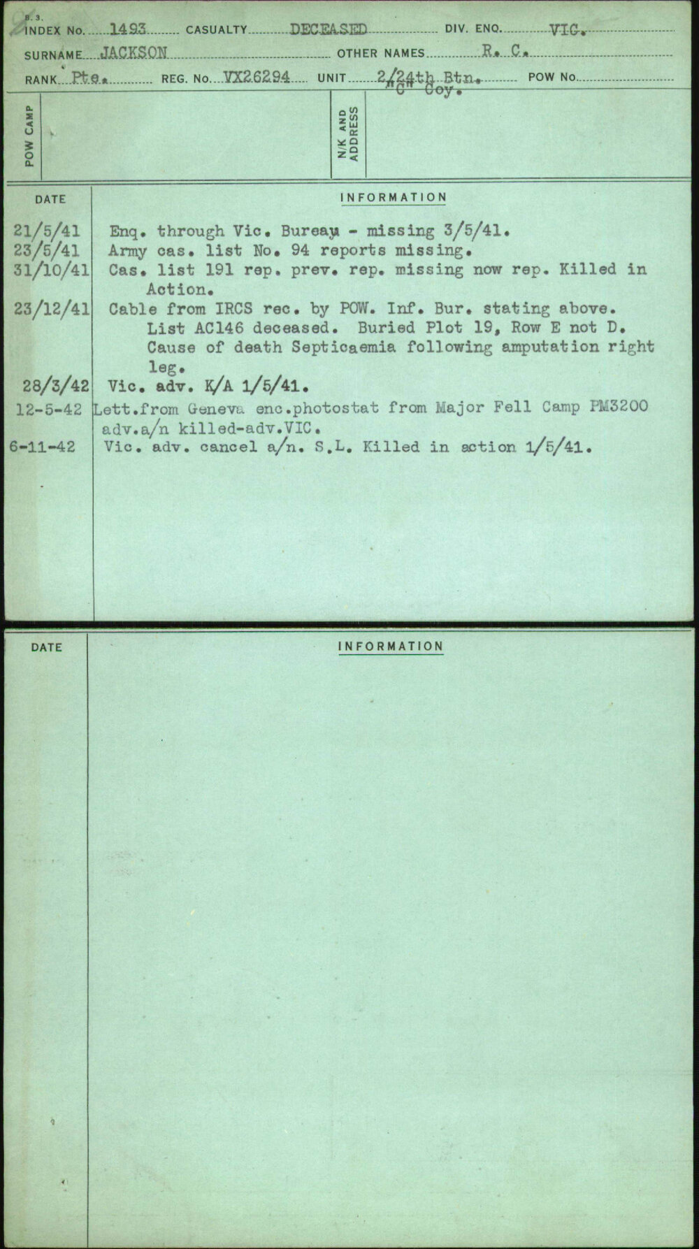 Jackson, R C, VX26294