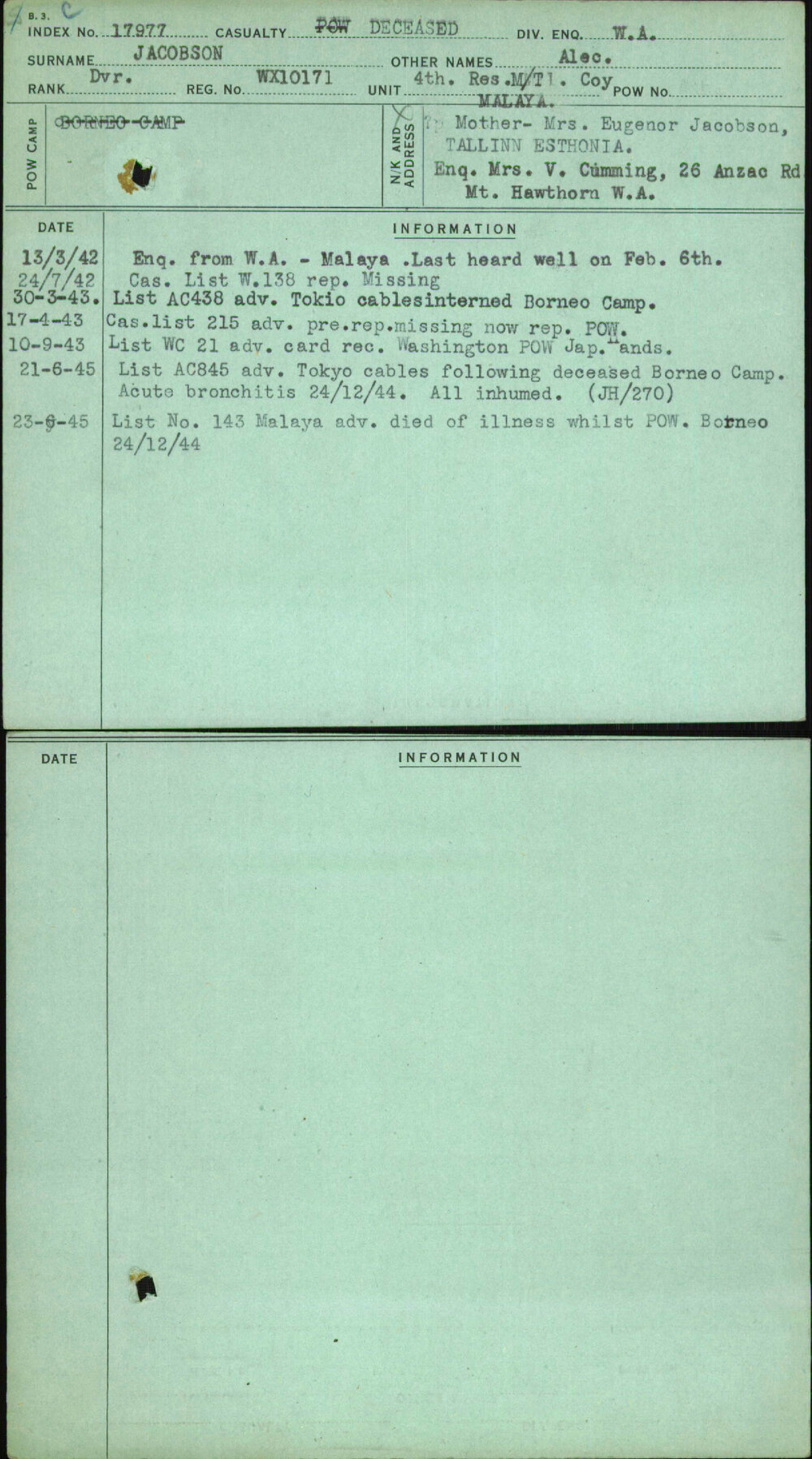 Jacobson, Alec, WX10171