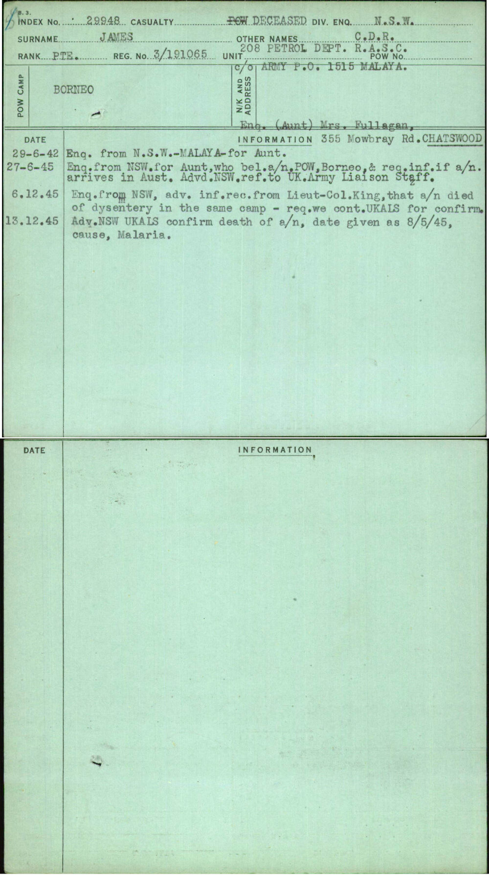 James, C D R, 3-191065