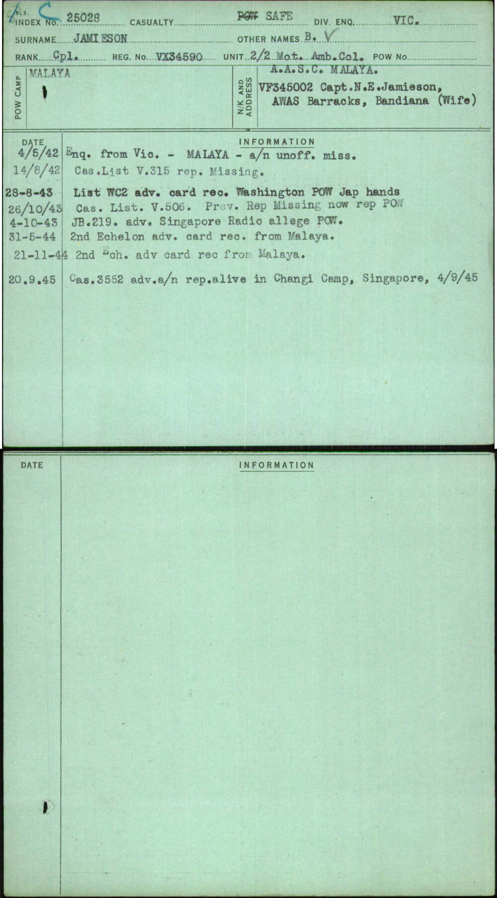 Jamieson, B V, VX34590