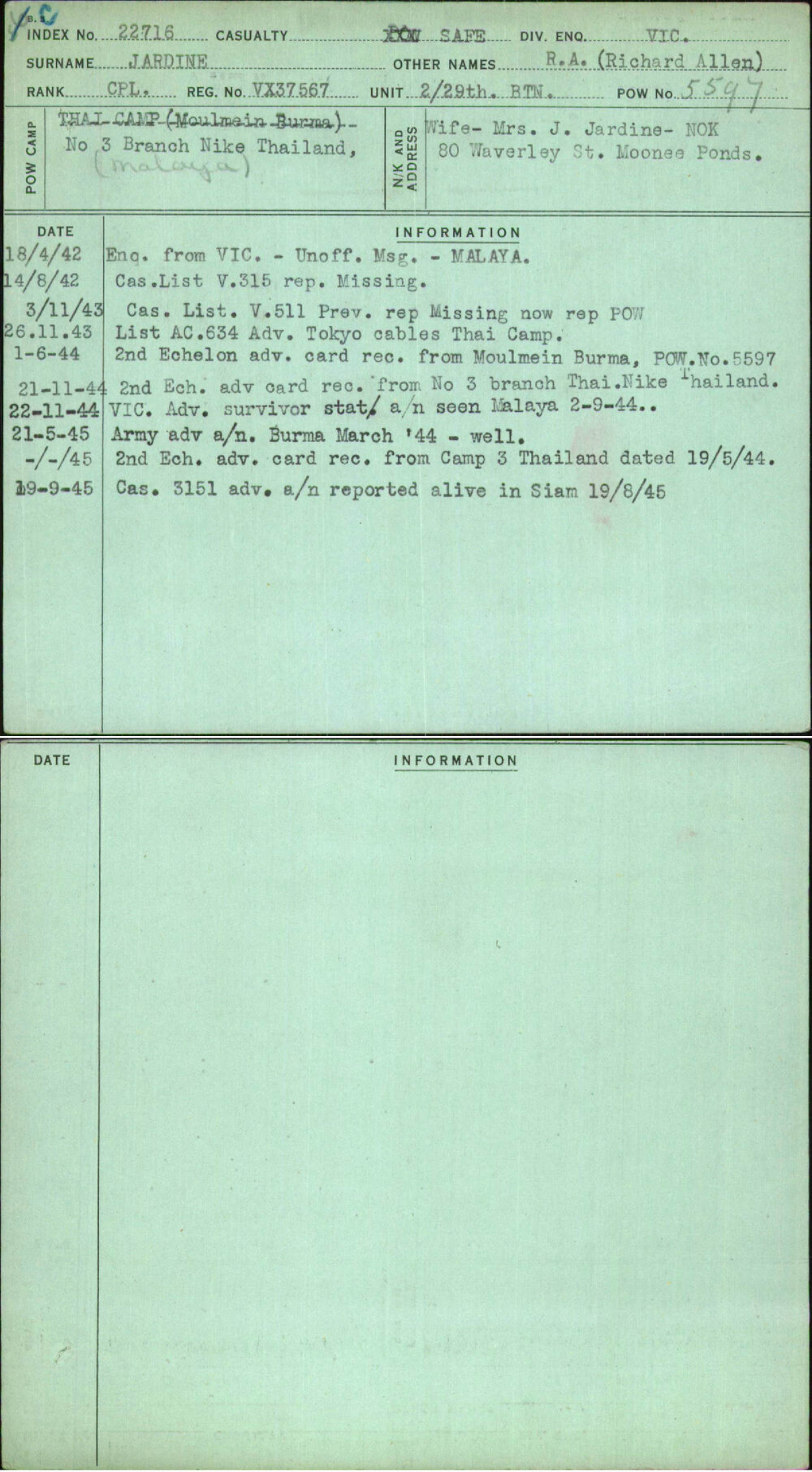 Jardine, R A (Richard Allen), VX37567