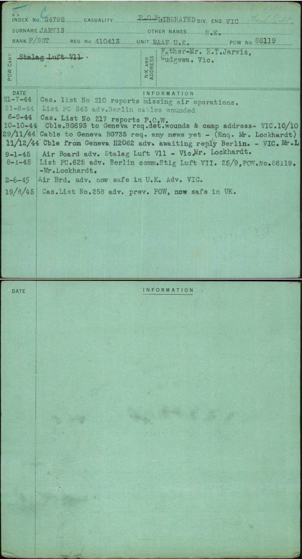 Jarvis, N E, 410413