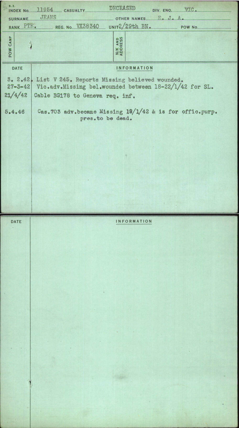 Jeans, E J A, VX38340